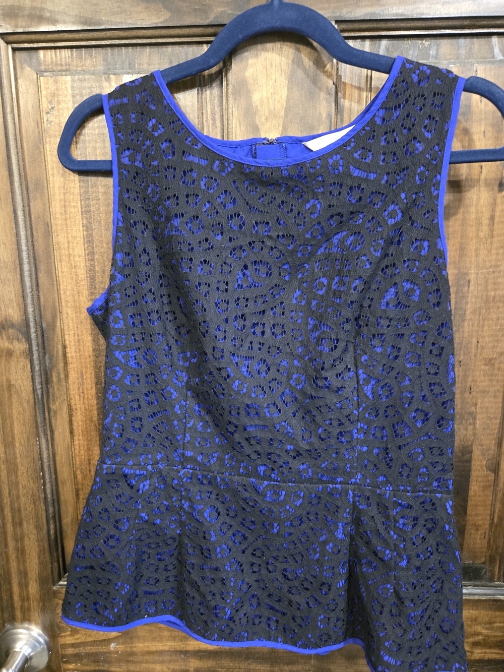 Banana Republic Deep Purple Sleeveless PeplumTop